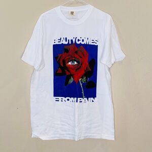 Comfort Colors Heavyweight Cotton Crew Neck Short Sleeve White T-Shirt Large